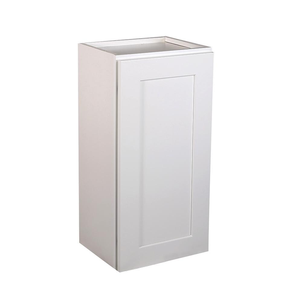 Design House Brookings Ready To Assemble 21x36x12 In Shaker Style Kitchen Wall Cabinet 1 Door In White