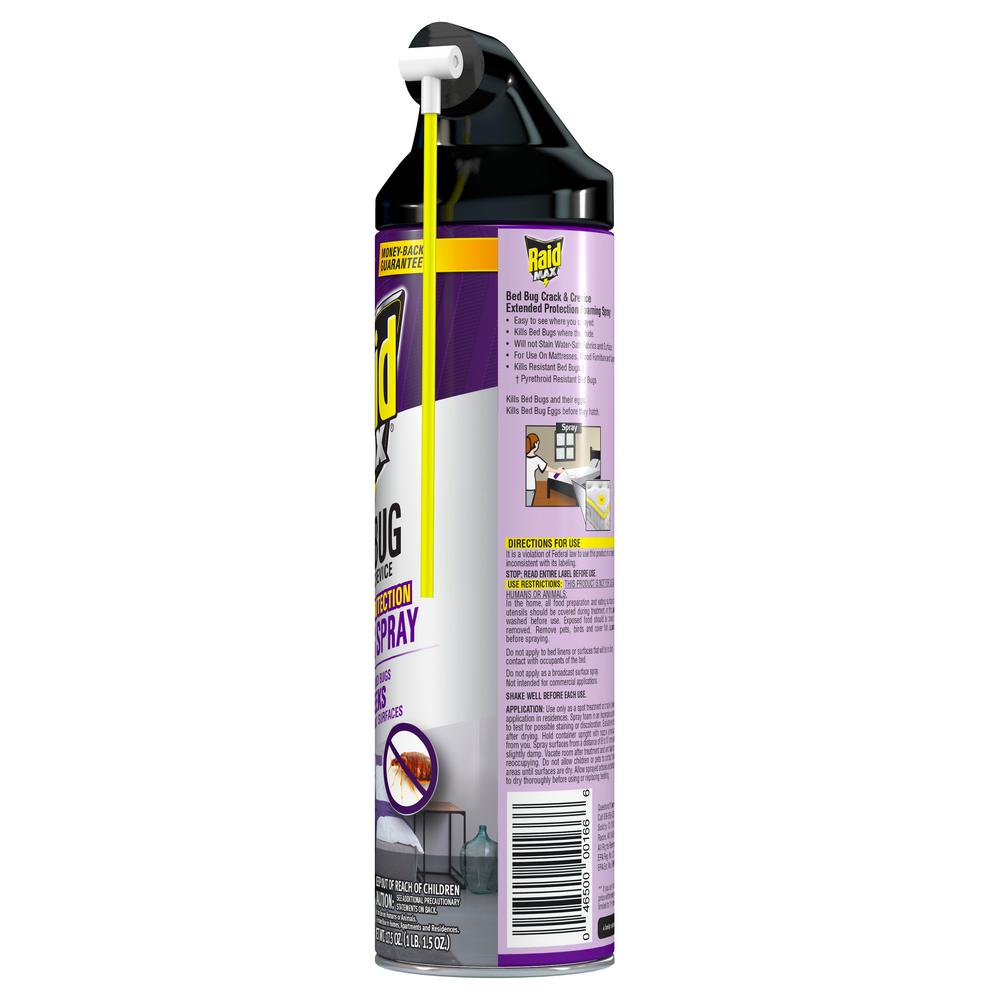 Raid Max 17 5 Oz Foamingcrack And Crevice Bed Bug Killer 305739 The Home Depot