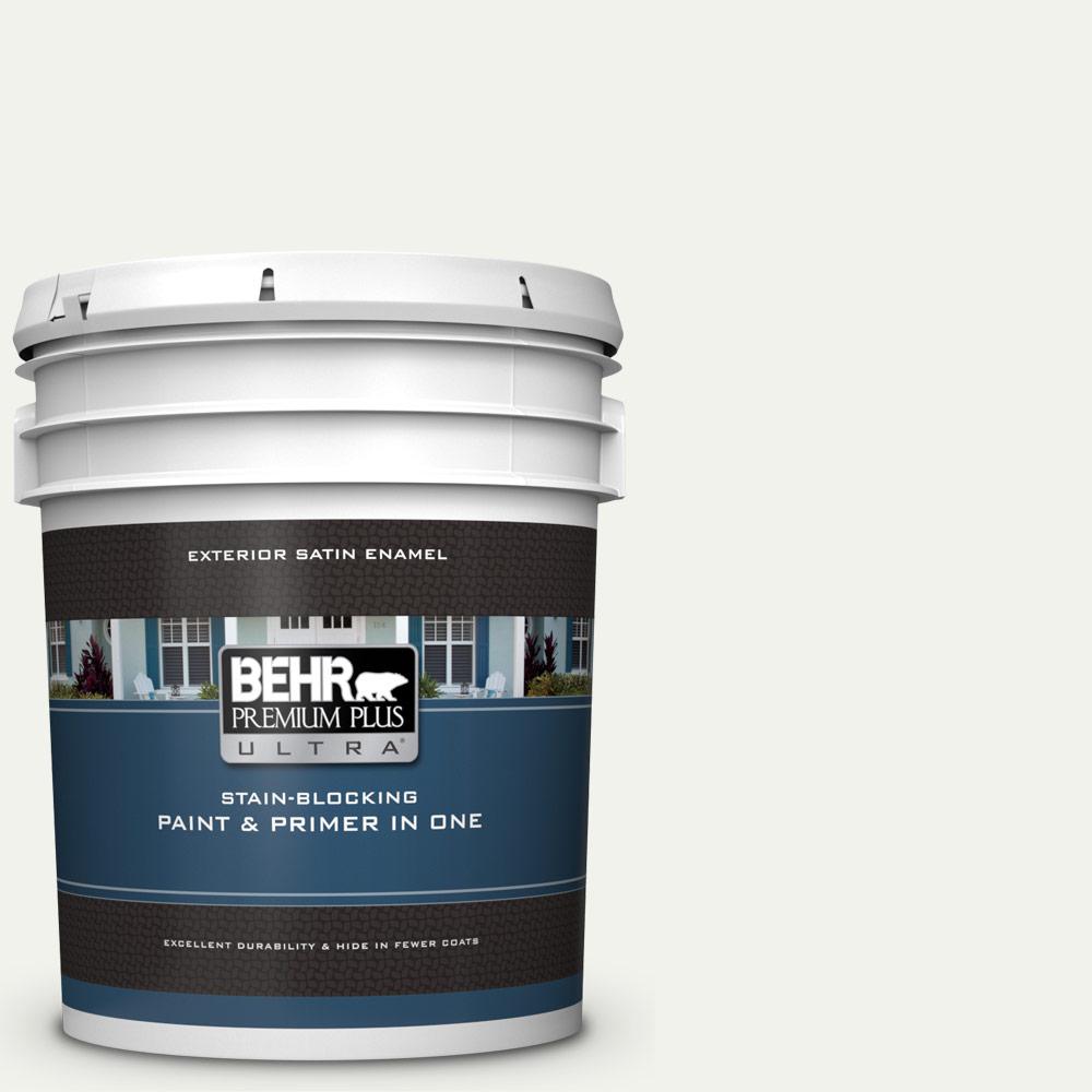 BEHR Premium Plus Ultra 5 gal. BWC05 Quiet Whisper Satin BEHR Premium Plus Ultra 5 gal. BWC05 Quiet Whisper Satin