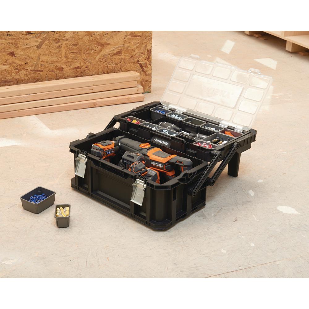 22" Connect Cantilever Tool Box 12 Removable Organizers Large Lower