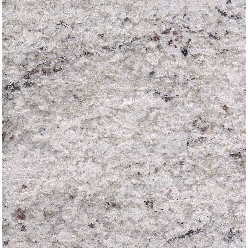STONEMARK 3 in. x 3 in. Granite Countertop Sample in Cotton White Satin