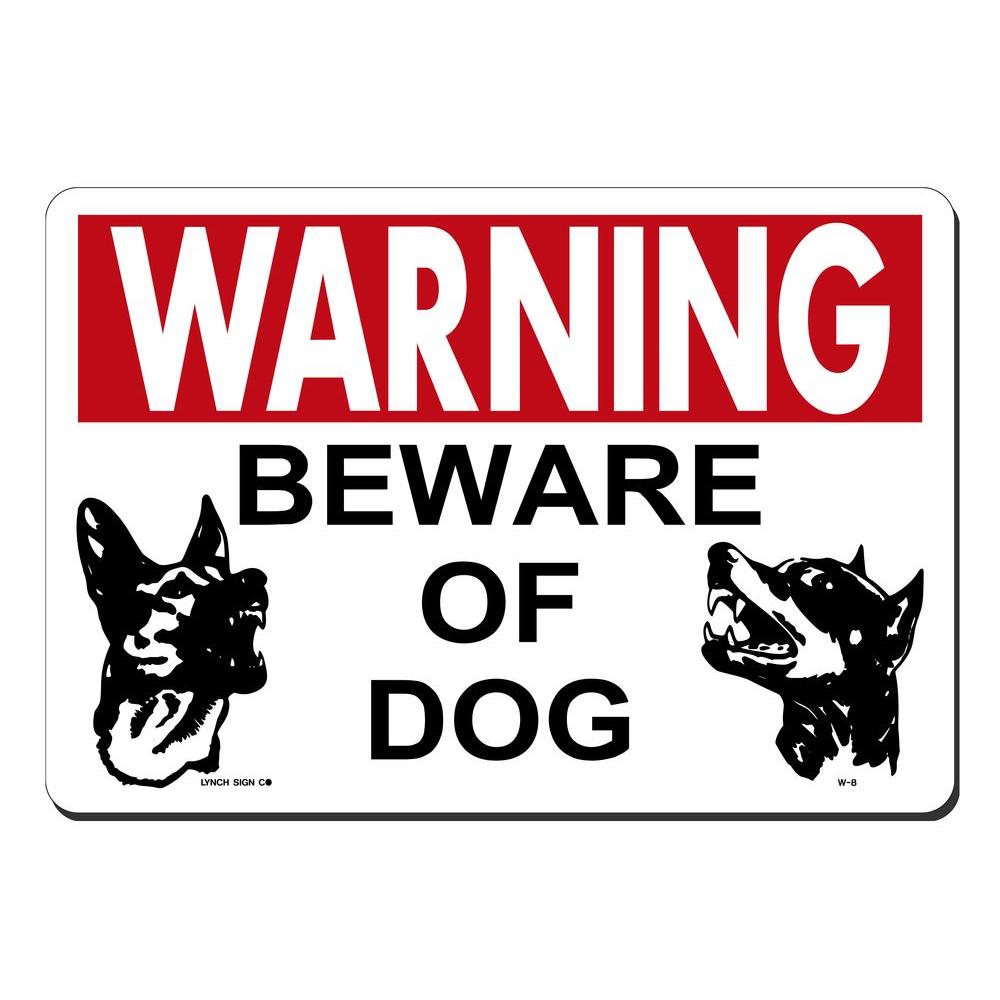 Lynch Sign 14 in. x 10 in. Beware of Dog Sign Printed on More Durable