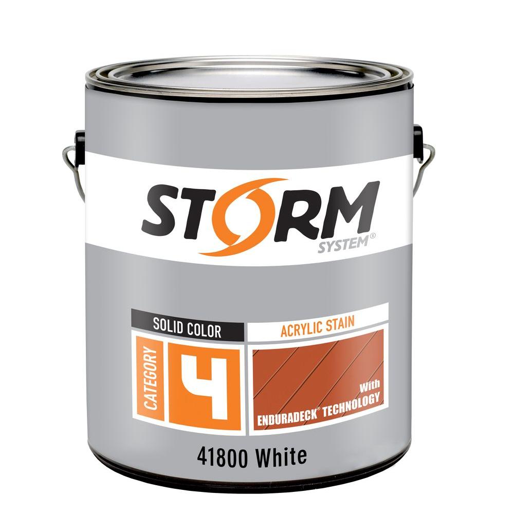 Storm System 1 gal. White Exterior Wood Siding, Fencing and Decking