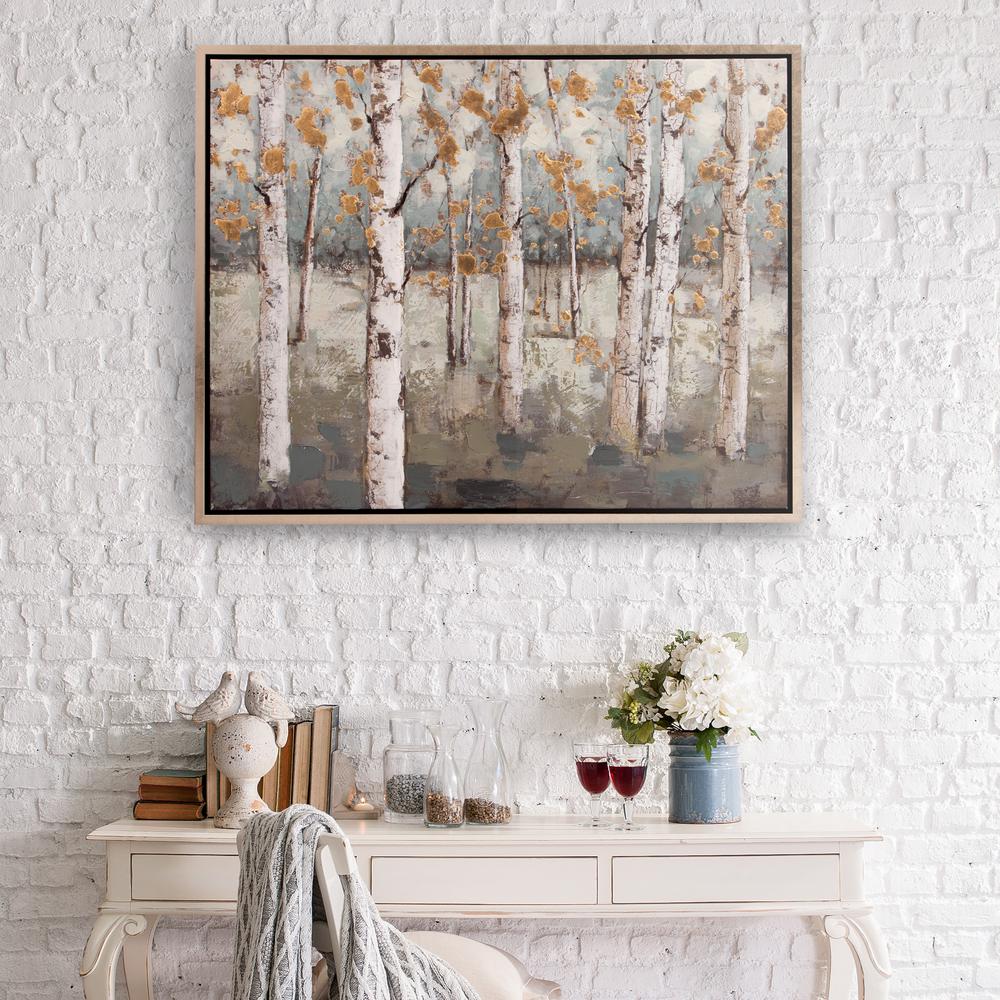 Other Canvas Art Wall The Home Depot Amongst The Birch Treess Framed Canvas Wall Art