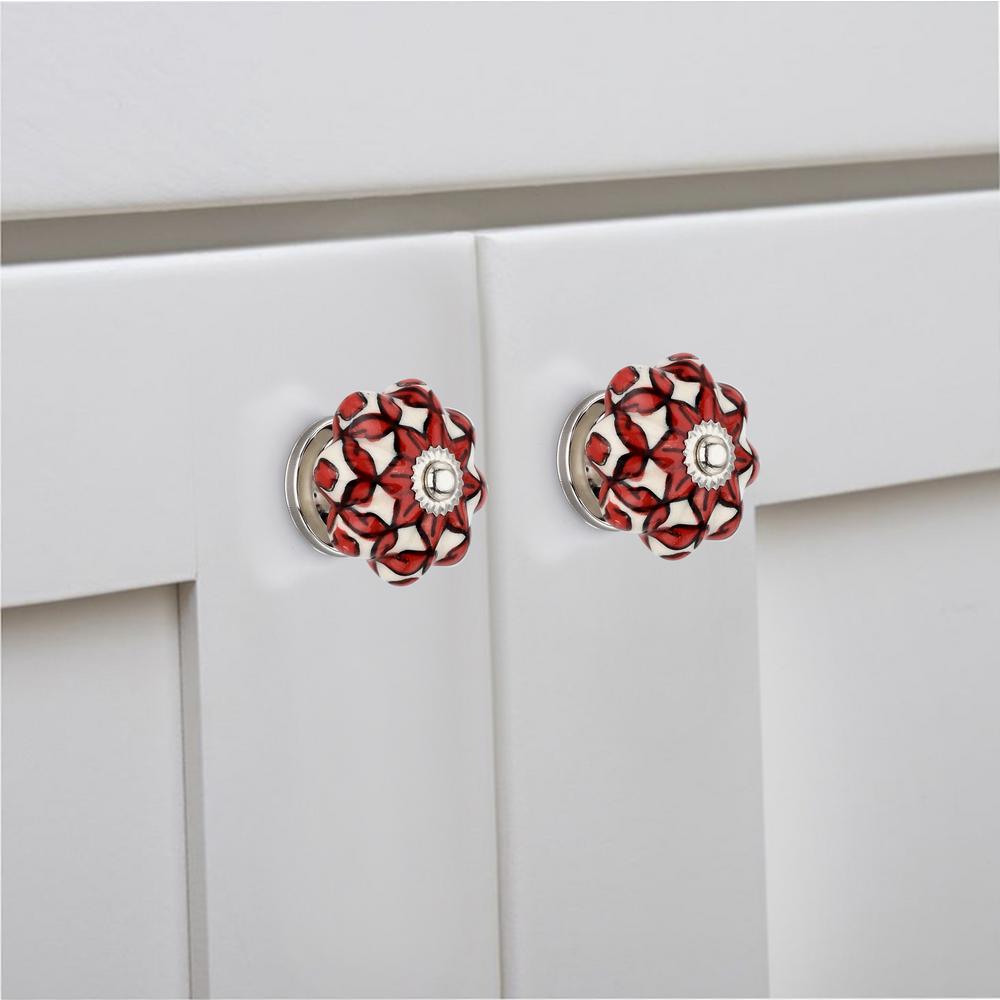 Mascot Hardware Blossom Fusion 1 61 In Orange And Cream Cabinet