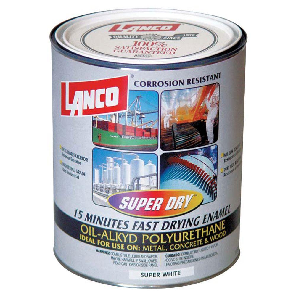 Lanco Super Dry 1 Qt High Gloss Oil Based White Interior Exterior Super Dry 1 Qt High Gloss Oil Based White Interior Exterior Enamel