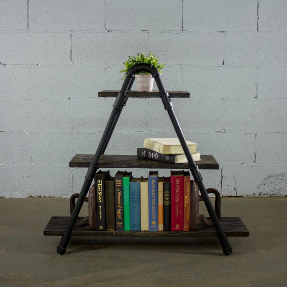 Furniture Pipeline Charleston Industrial, Black 32 in. Decorative 3