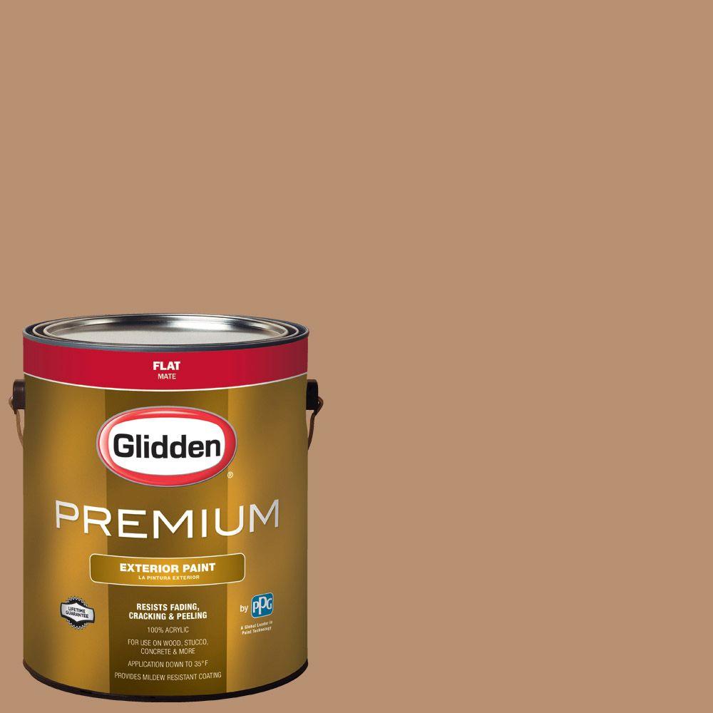 Glidden Premium 1 Gal Hdgo38d Light Autumn Brown Flat Latex Hdgo38d Light Autumn Brown Flat Latex Exterior Paint