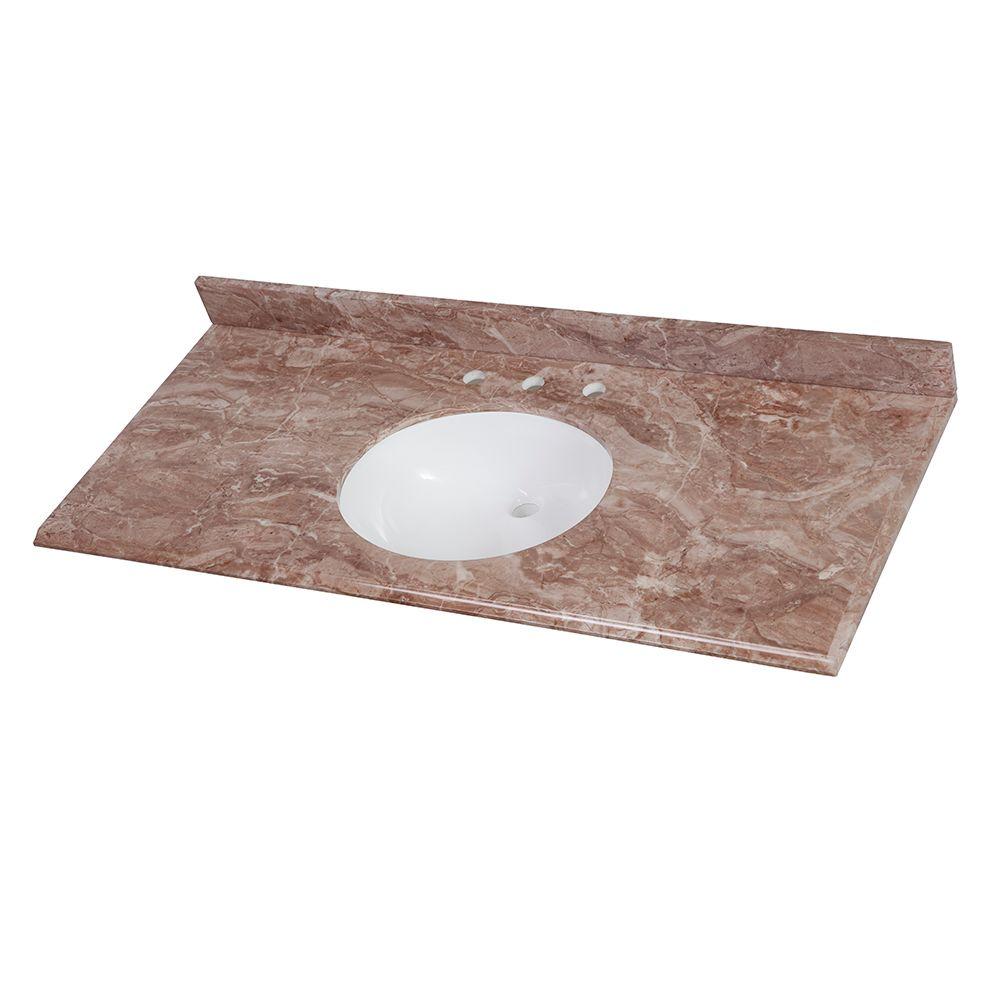  Home  Decorators  Collection 49 in W Engineered Marble 