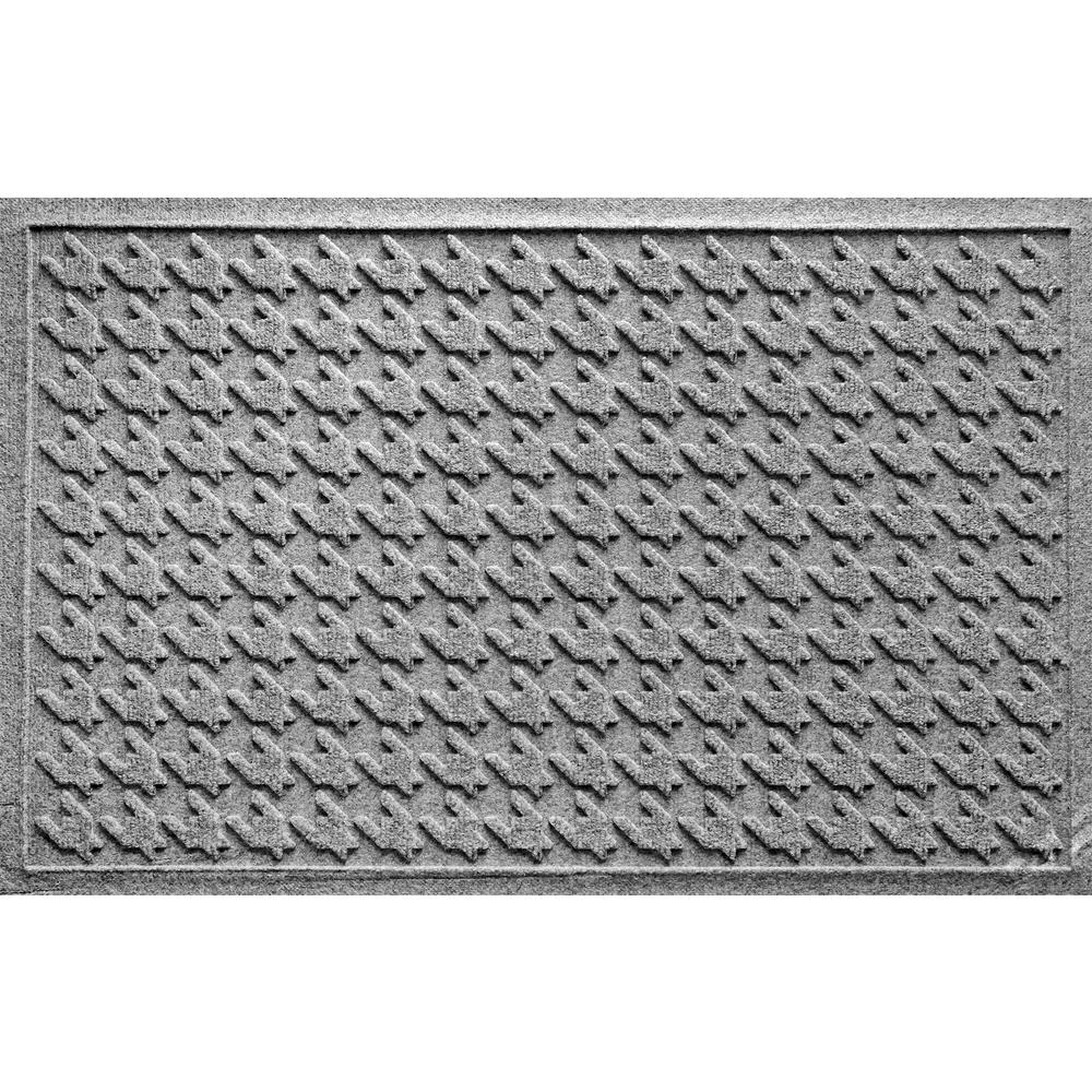 Aqua Shield Houndstooth Medium Gray 24 In X 36 In Polypropylene