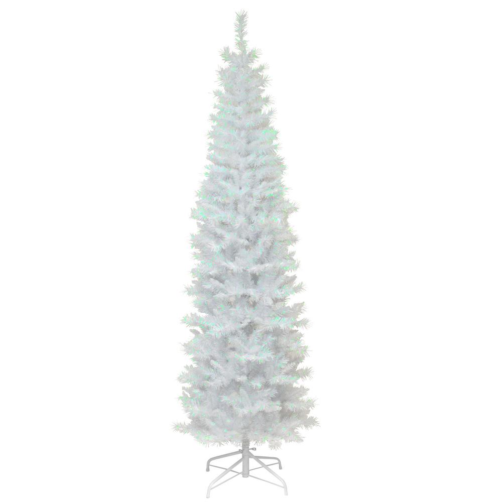 National Tree Company 6 ft. White Iridescent Tinsel Artificial