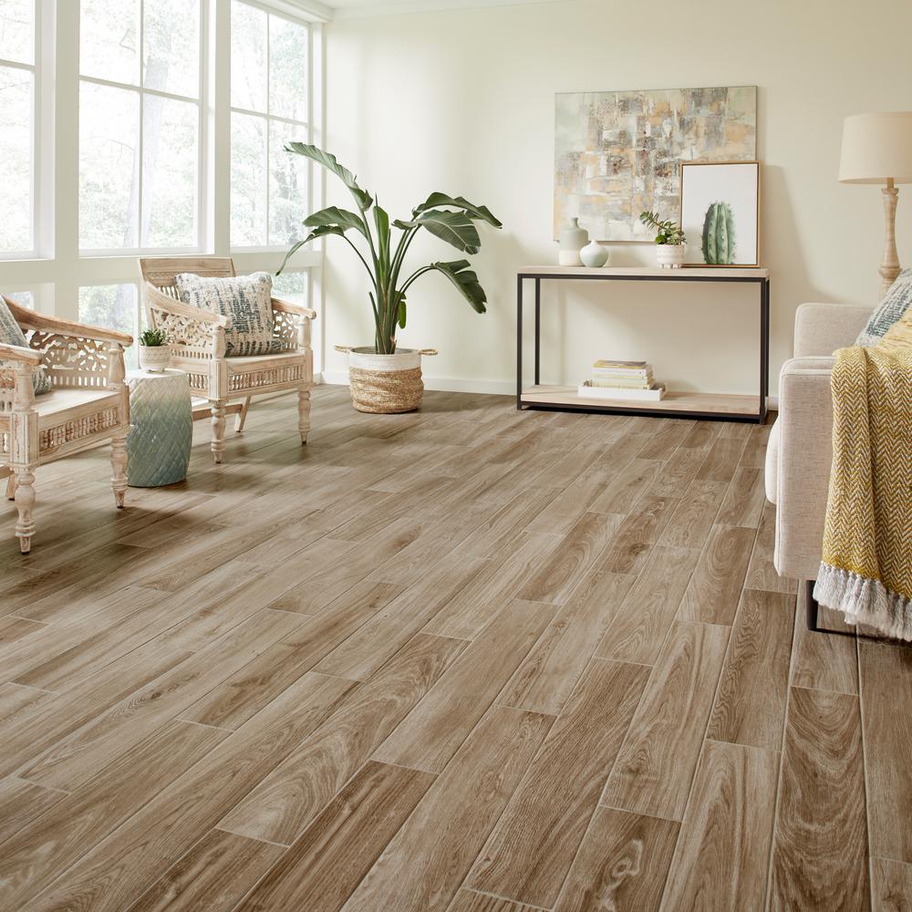 Daltile Trace Meadow 6 In X 36 Golden Brown Glazed Porcelain Floor And Wall Tile 14 5 Sq Ft Case Tm07636hd1pr The Home Depot Daltile Trace Meadow 6 In X 36