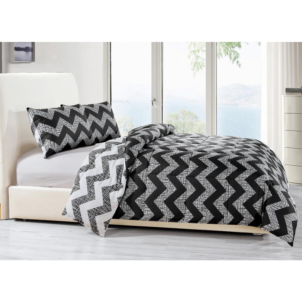 3 Piece Medallion Printed Down Alternative Comforter Set Bedding