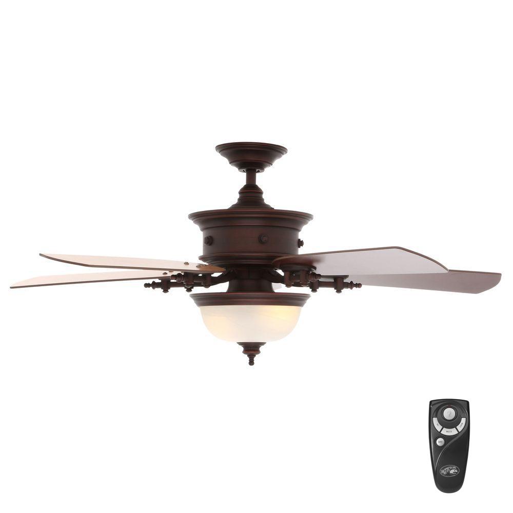 Hampton Bay Dawson 54 in. Indoor Weathered Copper Ceiling Fan with