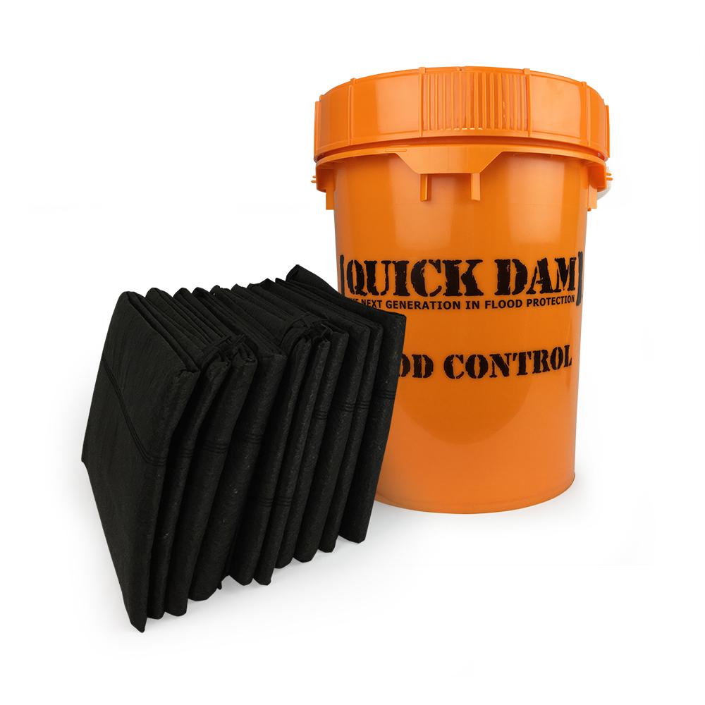 Quick Dam Grab and Go Flood Barrier Kit Contains 10 5 ft. Flood