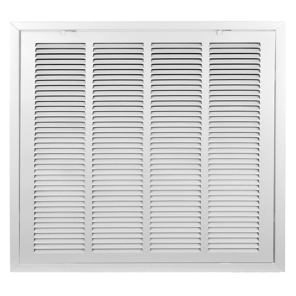 Venti Air 24 In X 24 In T Bar Drop Ceiling Lay In Return Air Filter Grille With Duct Board Insulation