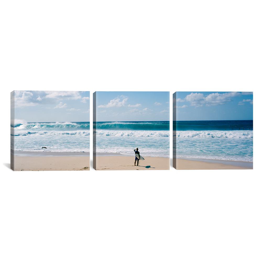 Icanvas Surfer Standing On The Beachnorth Shore Oahu Hawaii Usa By Panoramic Images Canvas Wall Art Pim9054 3pc6 60 The Home Depot