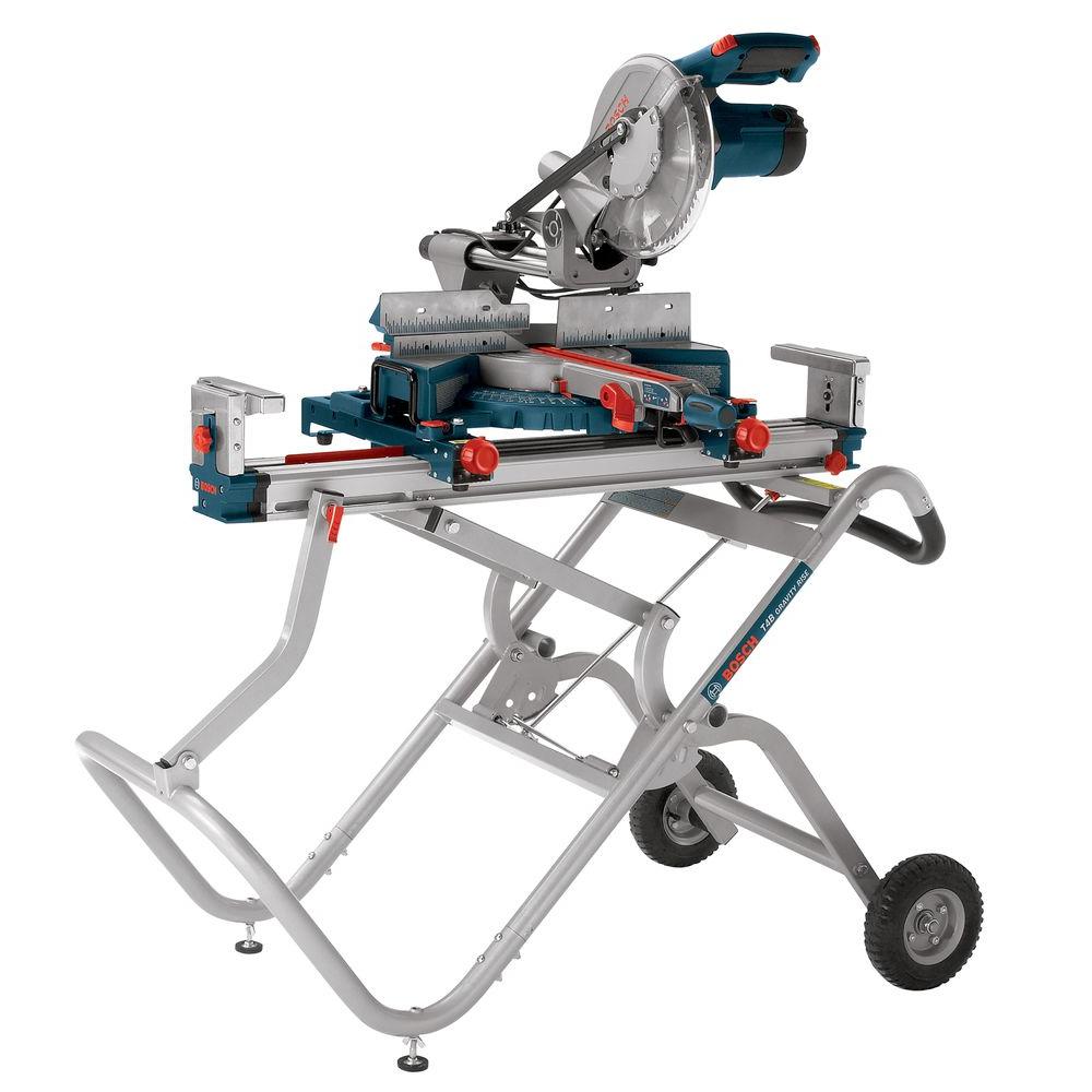 BOSCH T4B Gravity-Rise Portable Miter Saw Adjustable Stand W/ Wheel ...