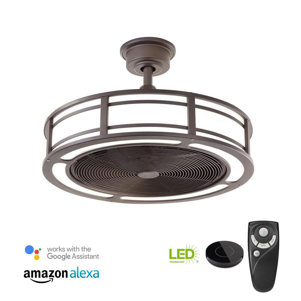 Small Room Integrated Led Ceiling Fans Lighting The Home Depot Led Indoor Espresso Bronze Ceiling Fan With Light Kit Works Google