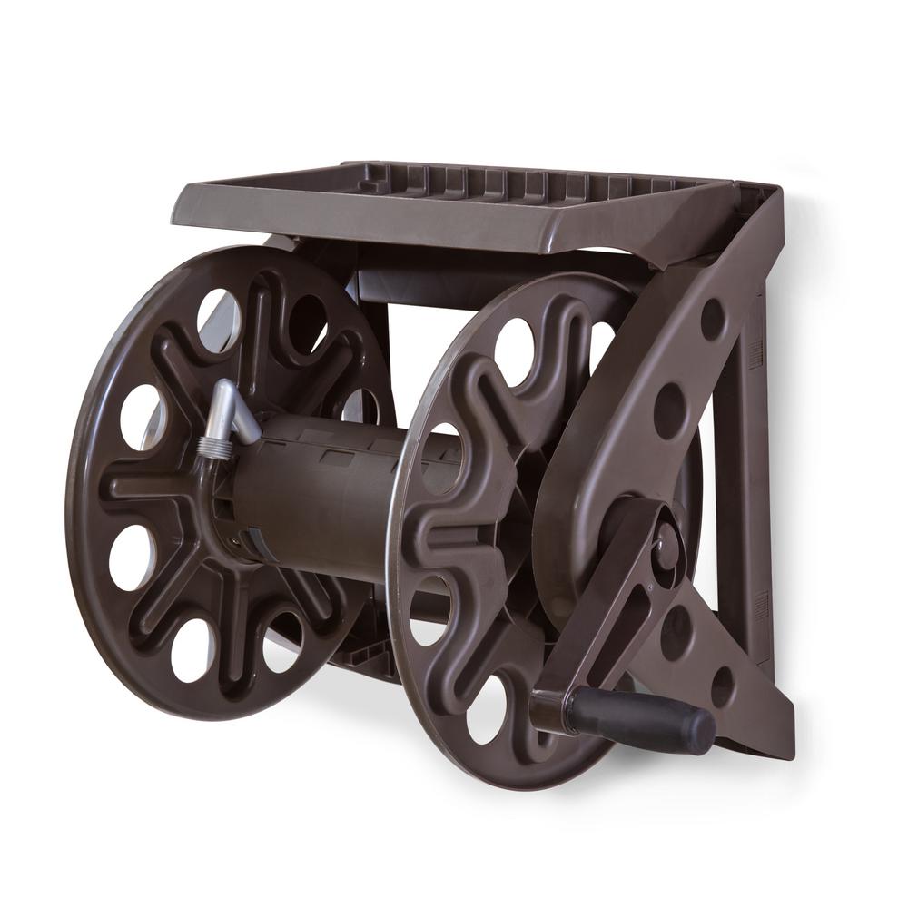 Liberty Basics Wall Mounted Hose Reel With Shelf 512 The Home Depot - Metal Garden Hose Reel Home Depot Liberty Basics Wall Mounted Hose Reel With Shelf 512 The Home Depot - Metal Garden Hose Reel Home Depot