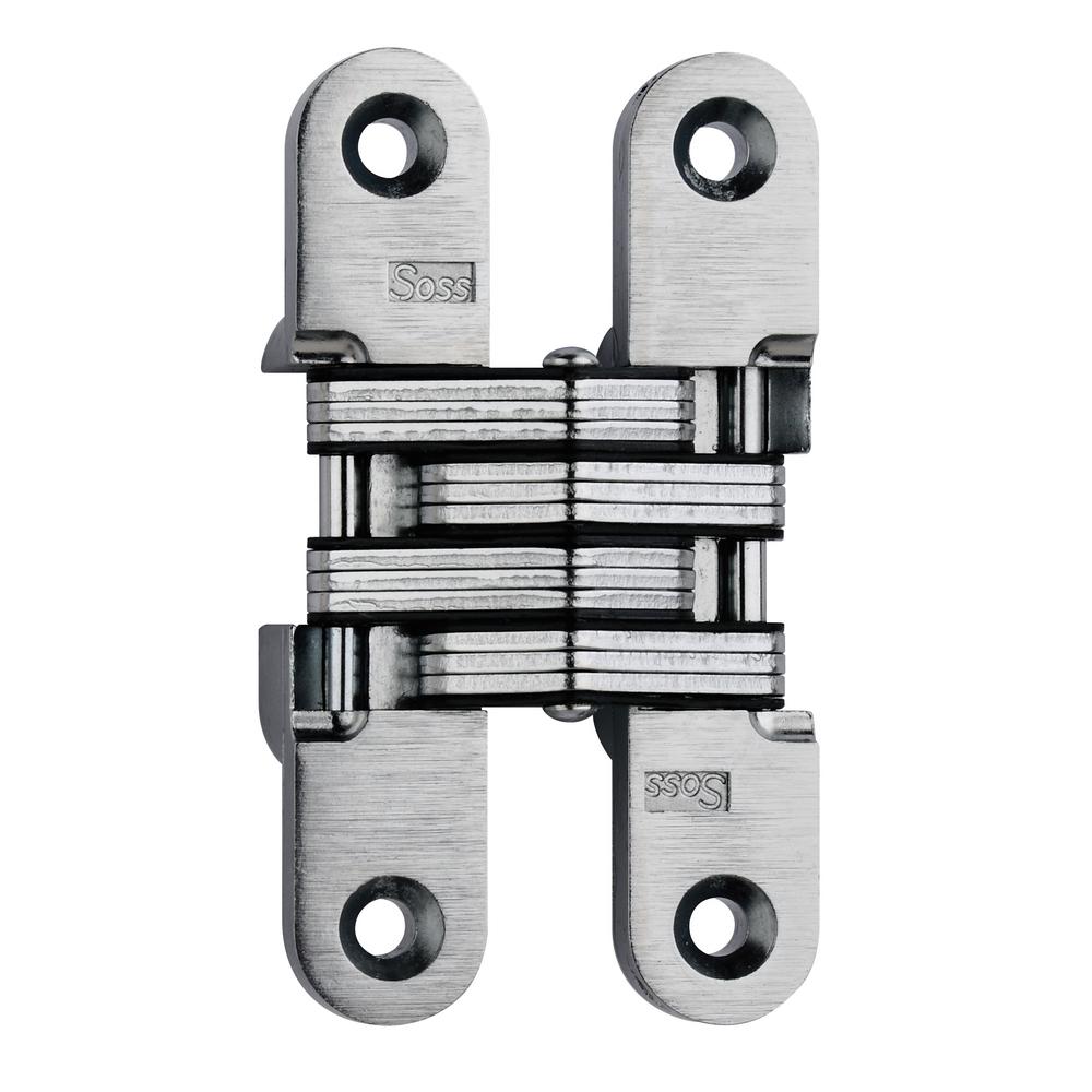 SOSS 3/4 in. 3 3/4 in. Satin Chrome Invisible Hinge212US26D The Home Depot
