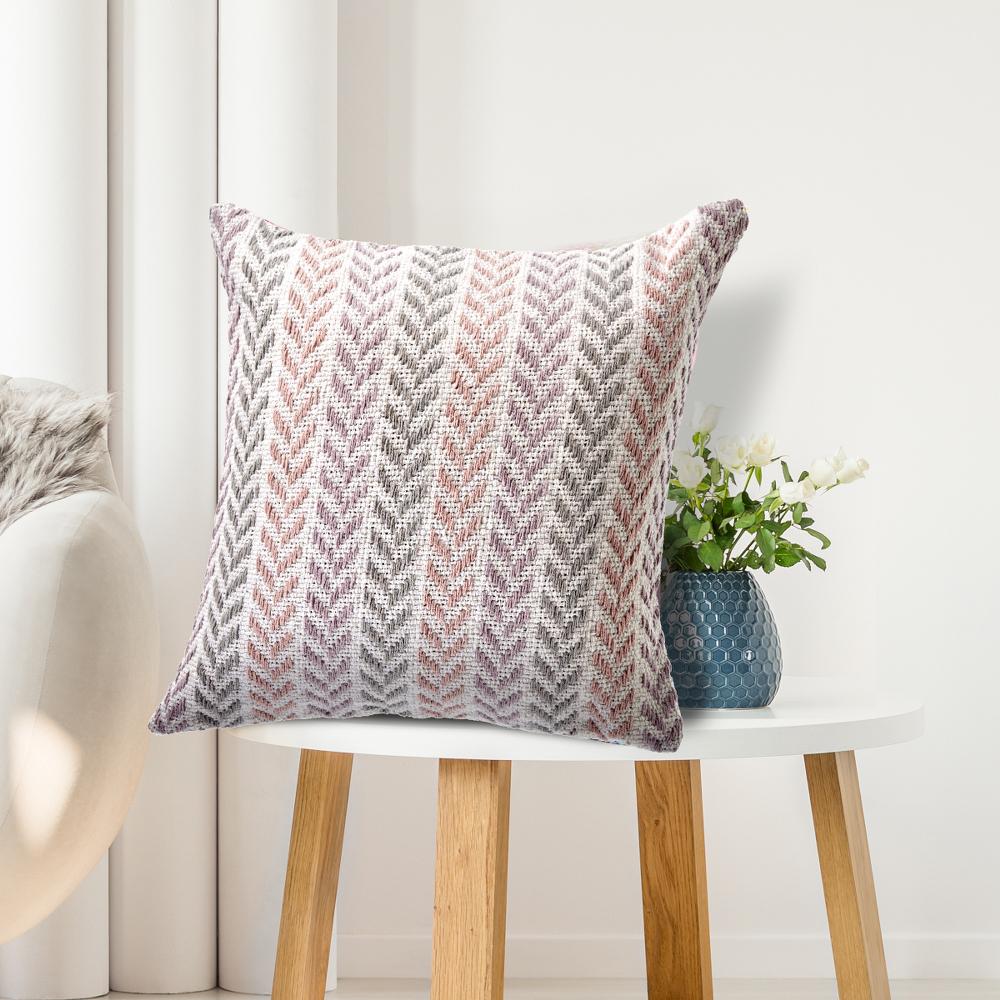 Lr Resources Chevron 18 In Pastels Lilac And Gray Standard Square