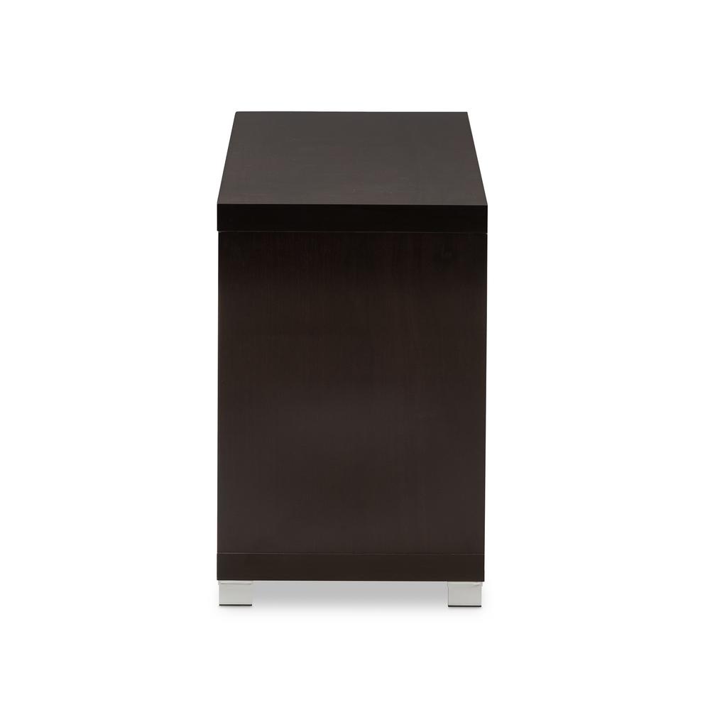 Baxton Studio Swindon Dark Brown Storage Entertainment Center