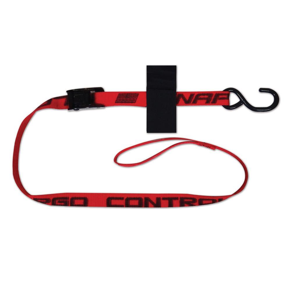 SNAP-LOC 4 ft. x 1 in. S-Hook Loop/Ramp Strap with Cam in Red ...