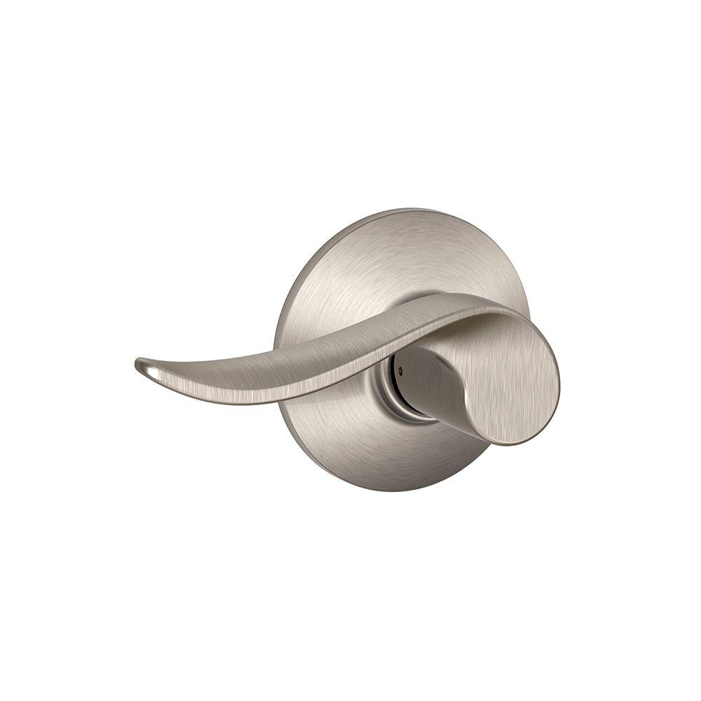 Half//Single Schlage F170-VLA-619 Grade 2 Dummy Satin Nickel Finish 619 Zinc; Steel Non Handed