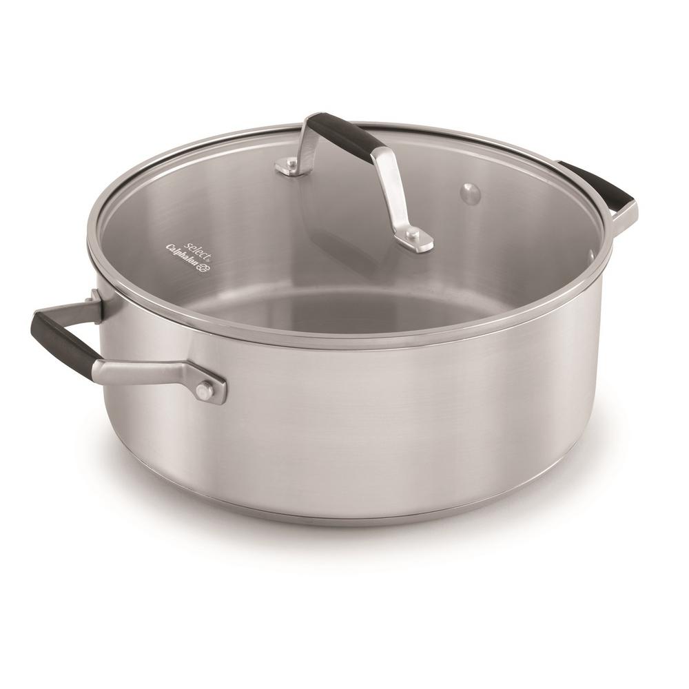 Calphalon Select 5 Qt. Stainless Steel Dutch Oven 1961935 The Home Depot