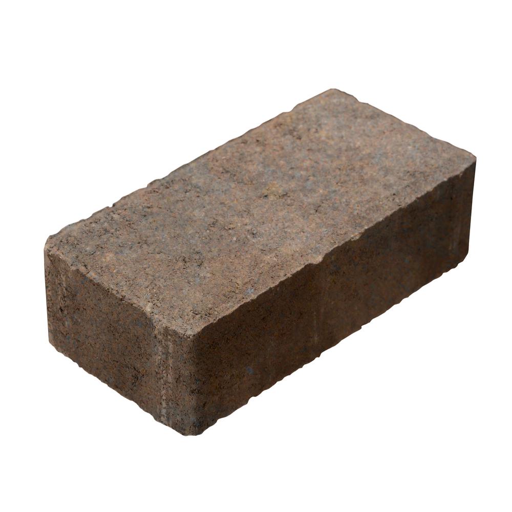 Oldcastle 8 in. x 4 in. x 2.25 in. Tan Charcoal Concrete Paver (486