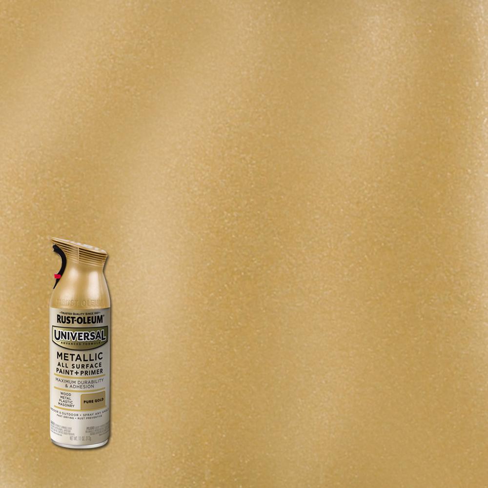 11 oz. All Surface Metallic Pure Gold Spray Paint and Primer in One