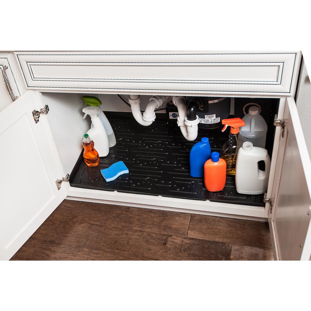 Xtreme Mats Grey Kitchen Depth Under Sink Cabinet Mat Drip Tray This Review Is From Black Bathroom Vanity Depth Under Sink Cabinet Mat Drip Tray Shelf Liner 27 3 8 In X 18 1 2