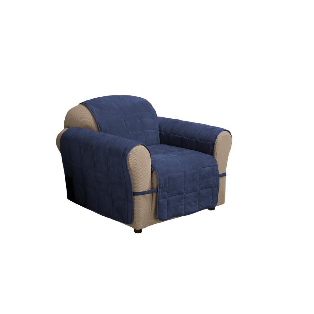Innovative Textiles Solutions Ultimate Faux Navy Suede Chair Innovative Textiles Solutions Ultimate Faux Navy Suede Chair Protector