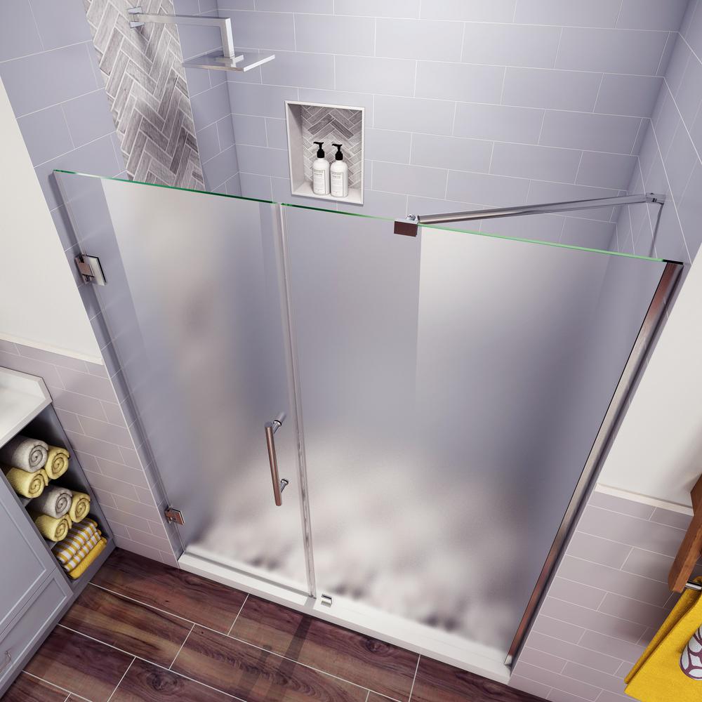 Aston Belmore 75 25 In To 76 25 In X 72 In Frameless Hinged Shower