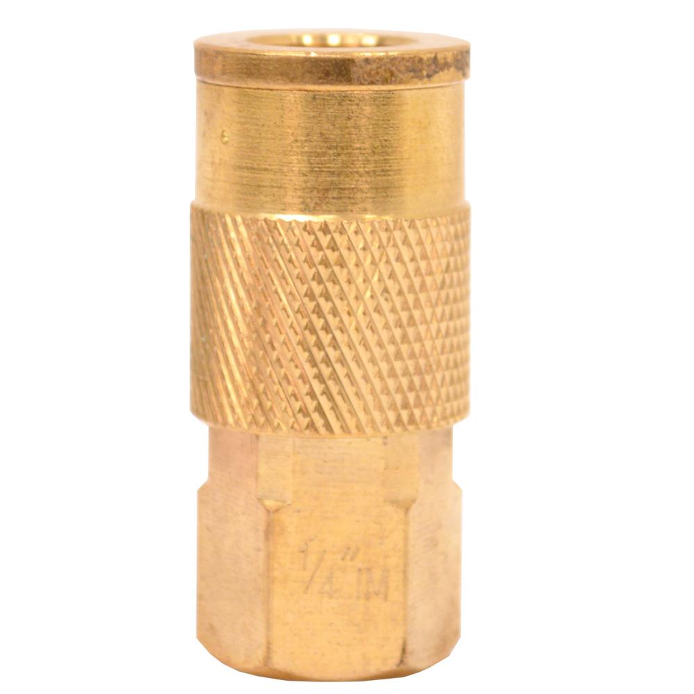 1/4" NPT Air Hose Fitings Compressor Female Quick Connect Plug Brass