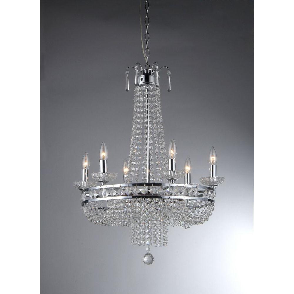 Warehouse of Tiffany Euphoria 7Light Ceiling Chrome Crystal Chandelier