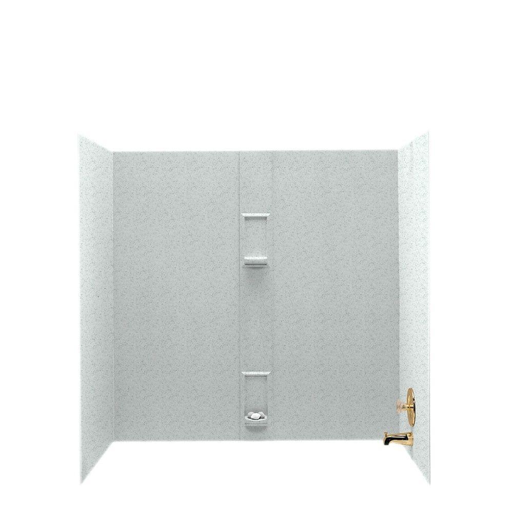 Swan 30 In X 60 5 Piece Easy Up Adhesive Tub Wall Tahiti Gray