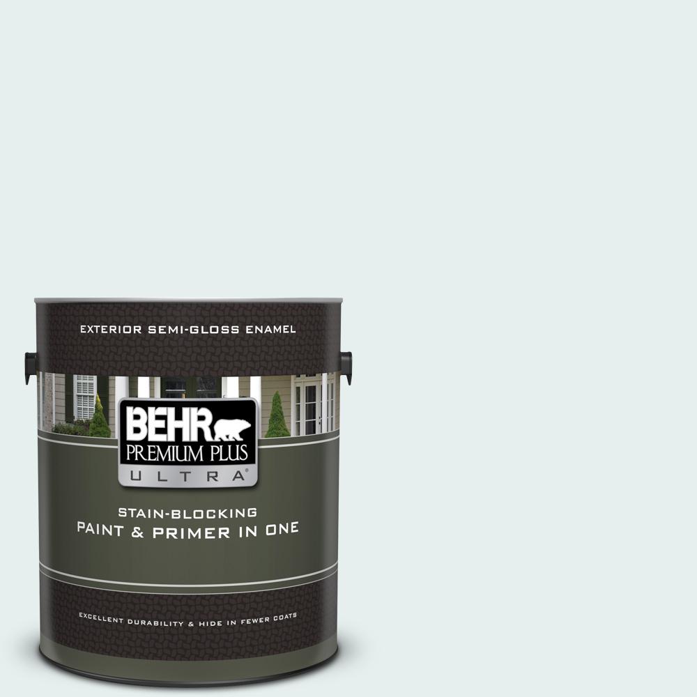 Behr Premium Plus Ultra 1 Gal 730e Polar White Semi Gloss Enamel 730e 1 Polar White Semi Gloss