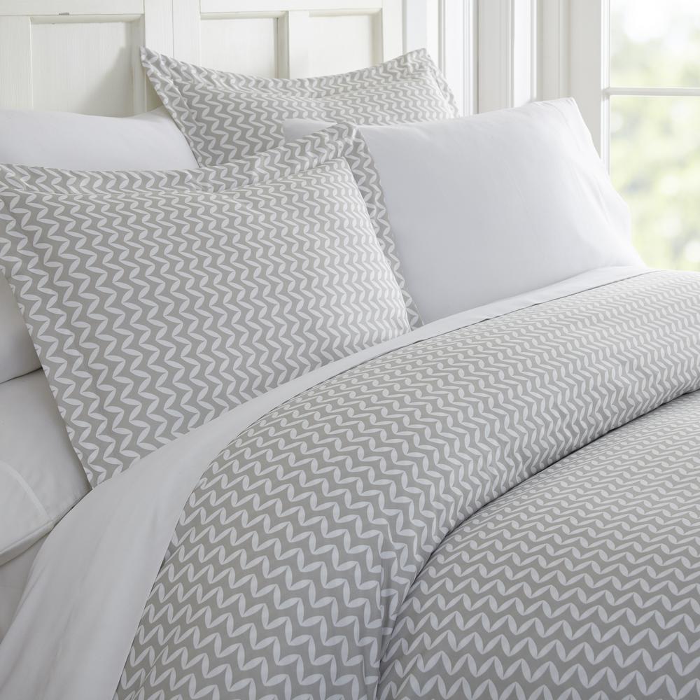 Becky Cameron Puffed Chevron Patterned Performance Light Gray Twin 3 Becky Cameron Puffed Chevron Patterned Performance Light Gray Twin 3 Piece Duvet Cover Set
