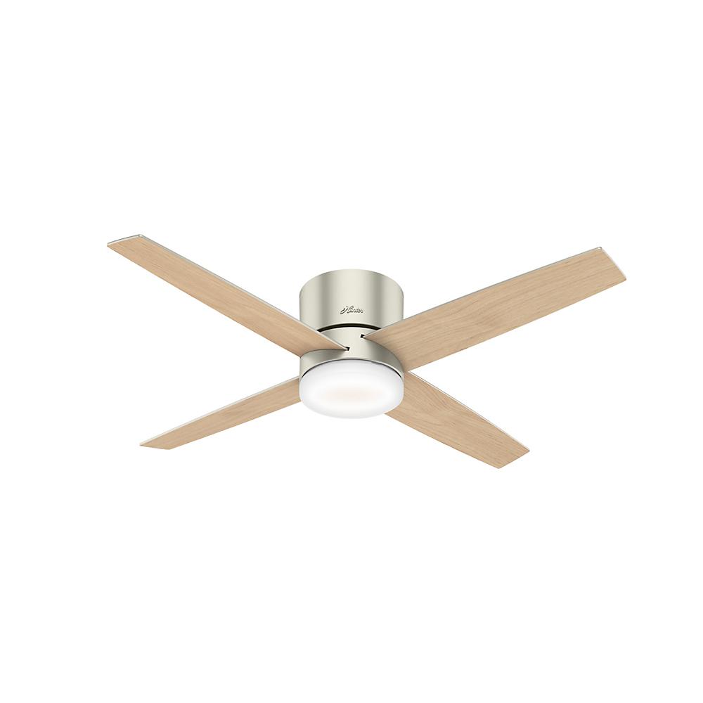 Hunter Dempsey 44 In Low Profile Led Indoor Brushed Nickel