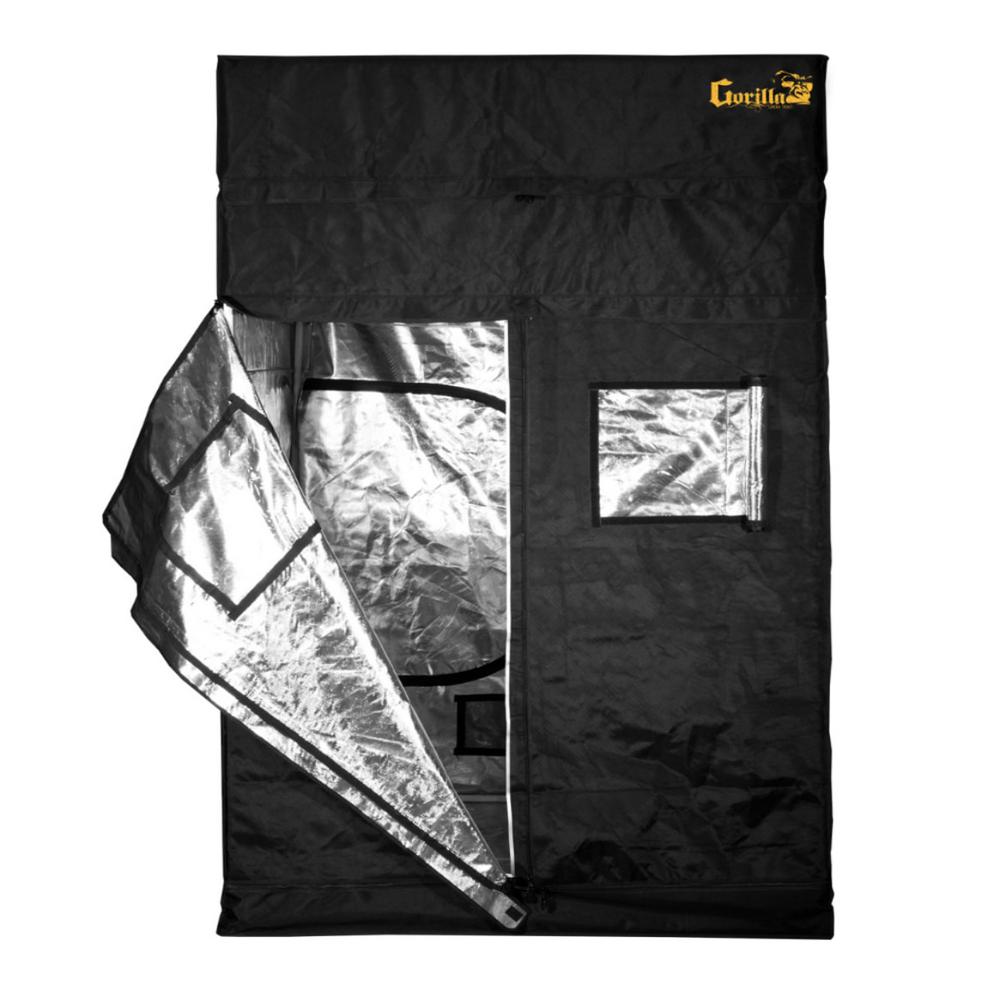 4 ft. x 4 ft. x 7 ft. Heavy Duty Black Gorilla Grow TentGGT44 The