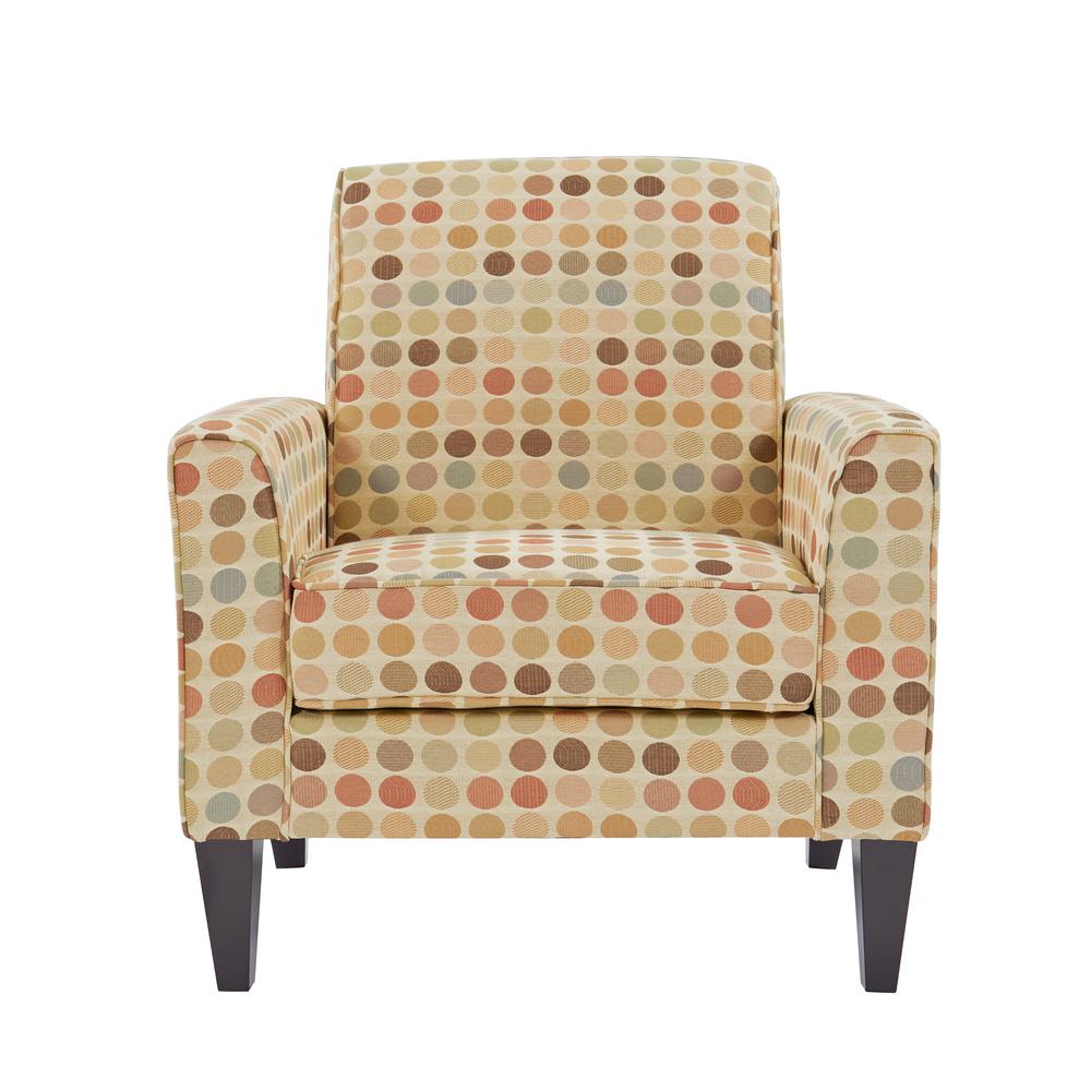 Handy Living Baja Arm Chair In Beige Retro Dot 40c Peg99 101 The Home Depot