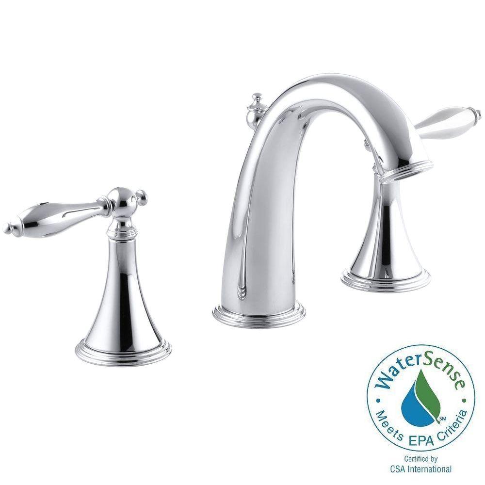 KOHLER Finial Traditional 8 in. Widespread 2-Handle High-Arc ... KOHLER Finial Traditional 8 in. Widespread 2-Handle High-Arc ...