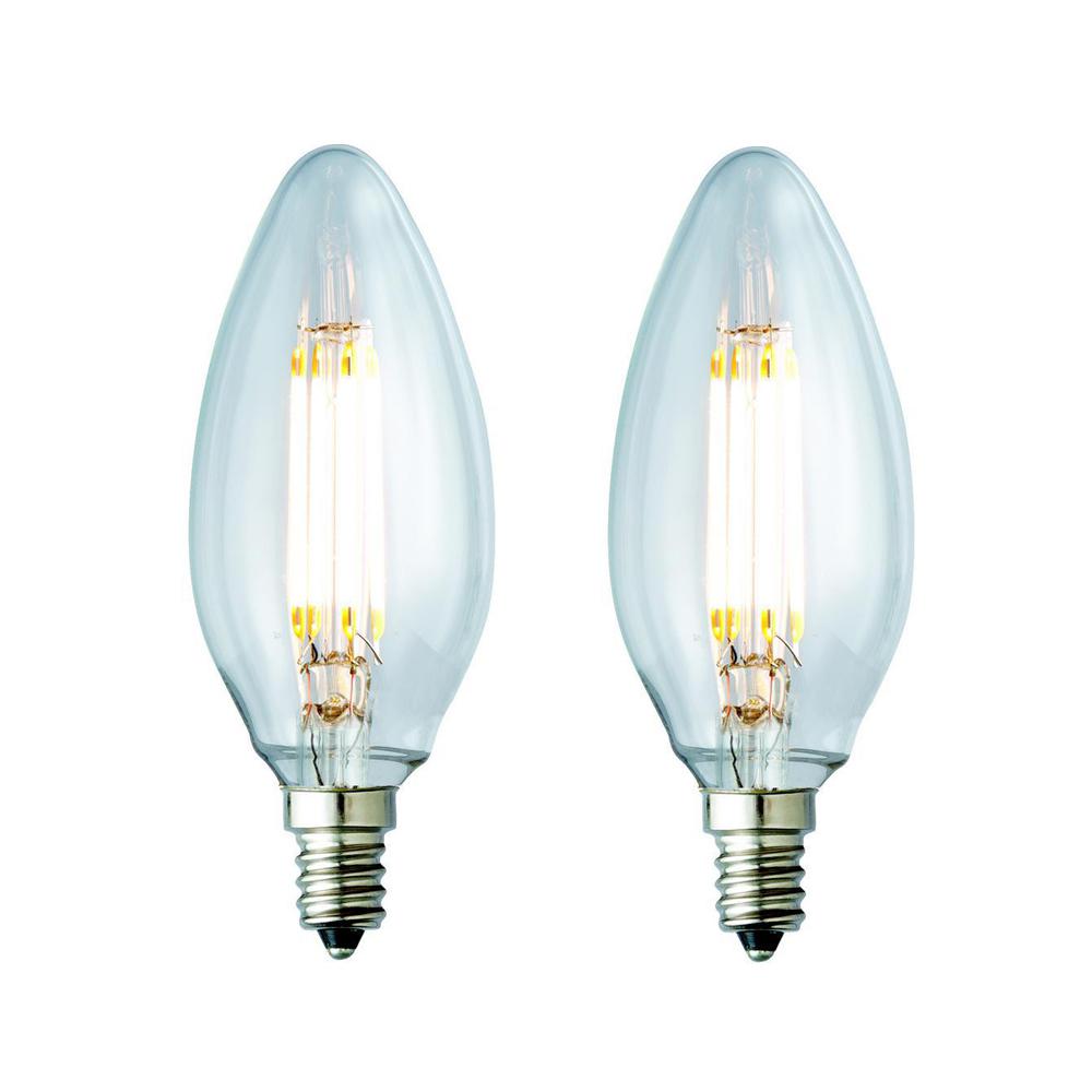 Wet Rated And Outdoor Safe E12 Led Bulbs Light The 40w Equivalent Soft White B10 Clear Lens Nostalgic Candelabra Blunt Tip Dimmable Led Light Bulb