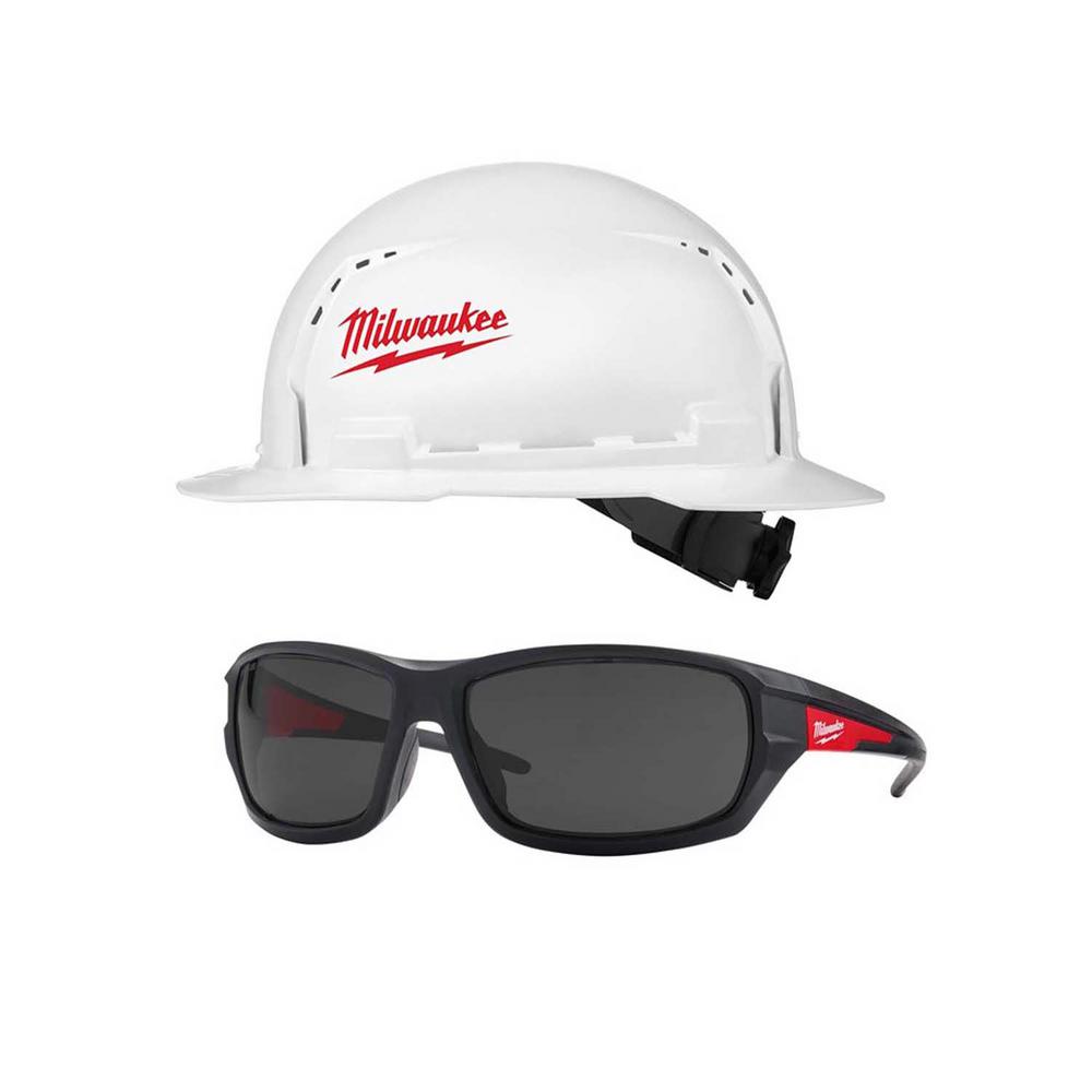 safety glasses and hard hats