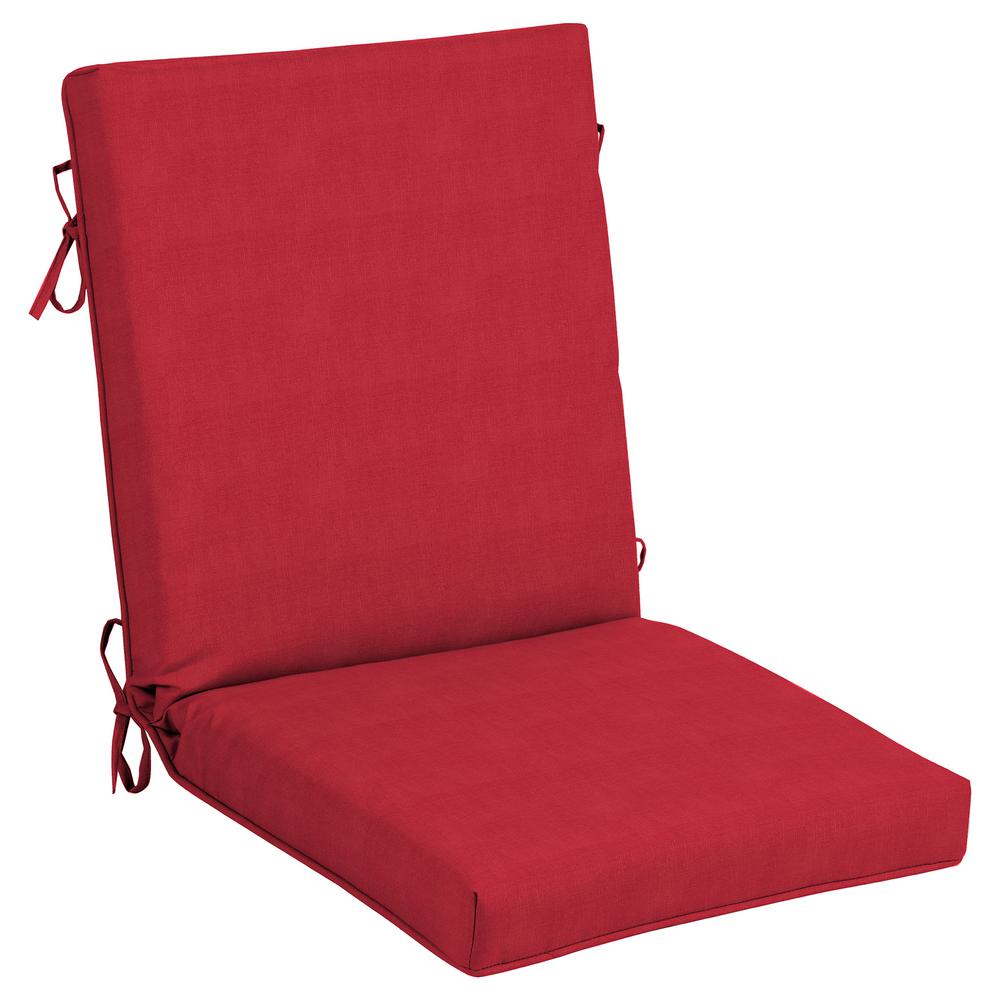 Hampton Bay Cushionguard Ruby High Back Outdoor Dining Chair Cushion Hampton Bay Cushionguard Ruby High Back Outdoor Dining Chair Cushion