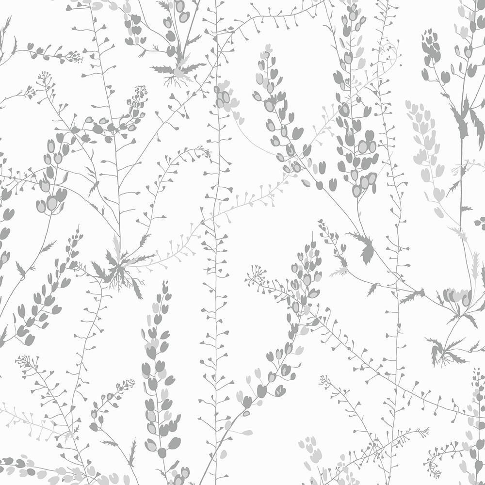 black and white botanical wallpaper