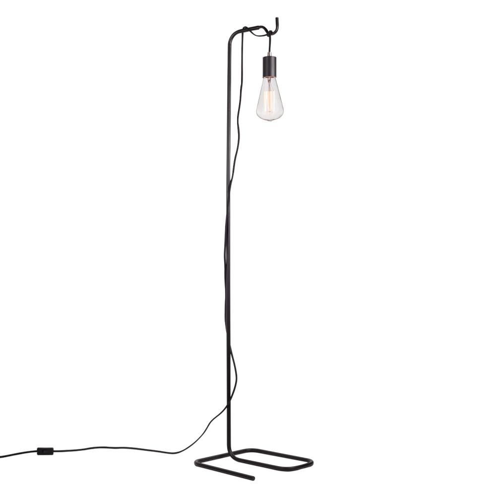 Globe Electric Designer Series 60 In Black Floor Lamp With Fabric Cord And
