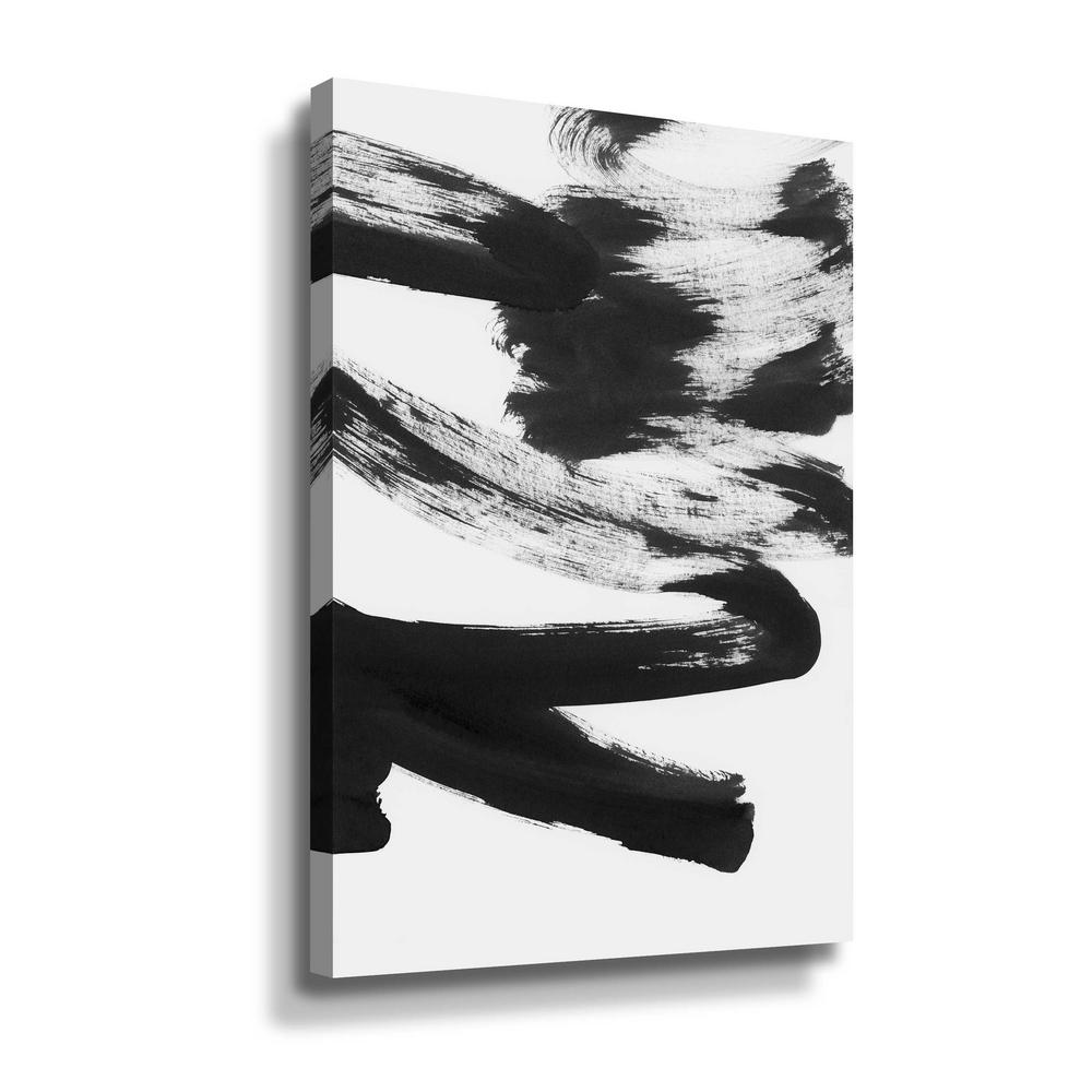 Artwall Black White Strokes 5 By Iris Lehnhardt Canvas Wall